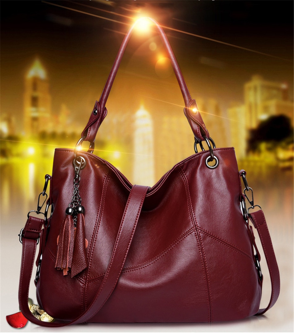 Genuine Leather Tassel Luxury Handbags Women Bags Designer Handbags High Quality Ladies Crossbody Hand Tote Bags For Women 2019
