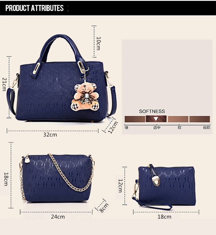 ASSEZSAC 4pcs/Set Women Bag Ladies Hand Bags Luxury Handbags Women Bags Designer Bags For Women 2019 Handbag PU Composite Bag