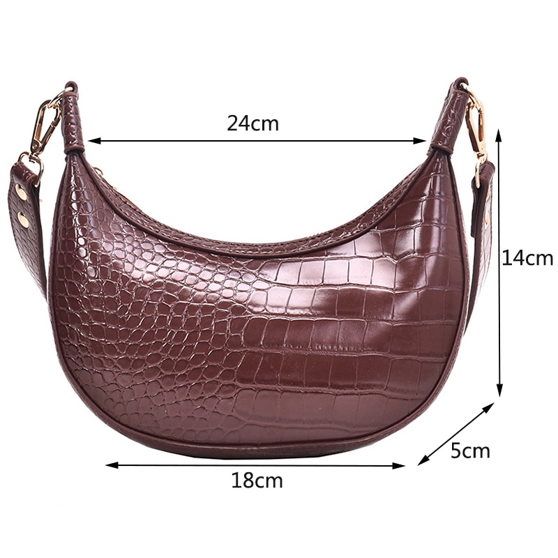 Retro Crocodile Pattern Crossbody Bags For Women 2019 Luxury Handbags Women Bags Designer Saddle Bags Lady Purses And Handbags