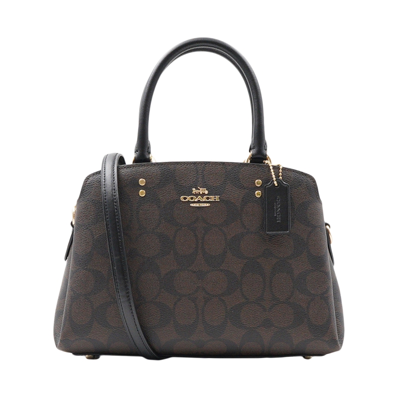 leather brown coach handbag